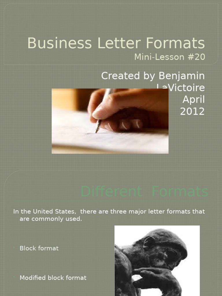 Business Letter Formats | PDF
