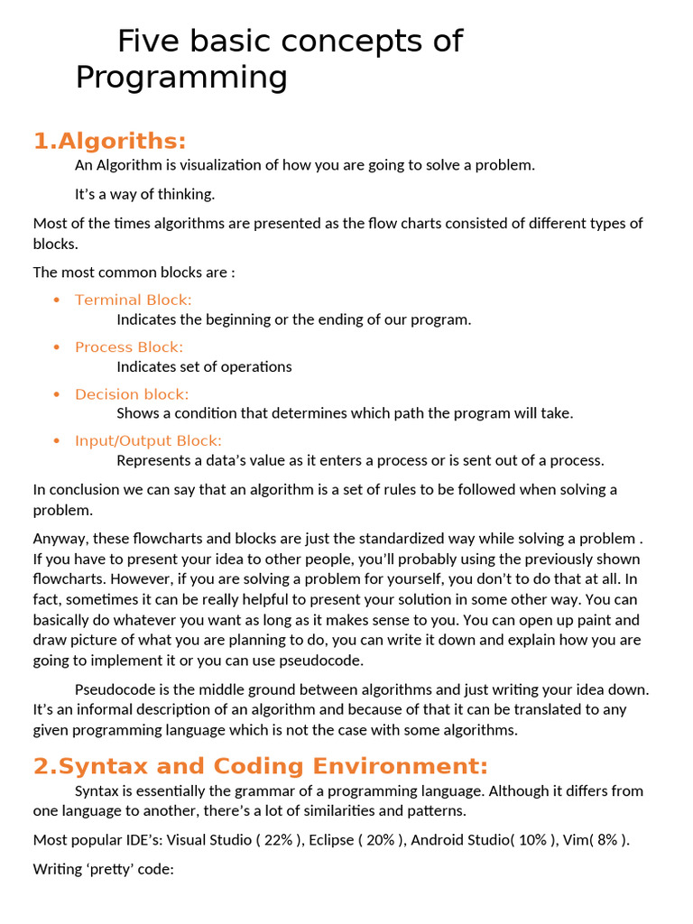 Five_Basic_concepts_of_Programming | PDF