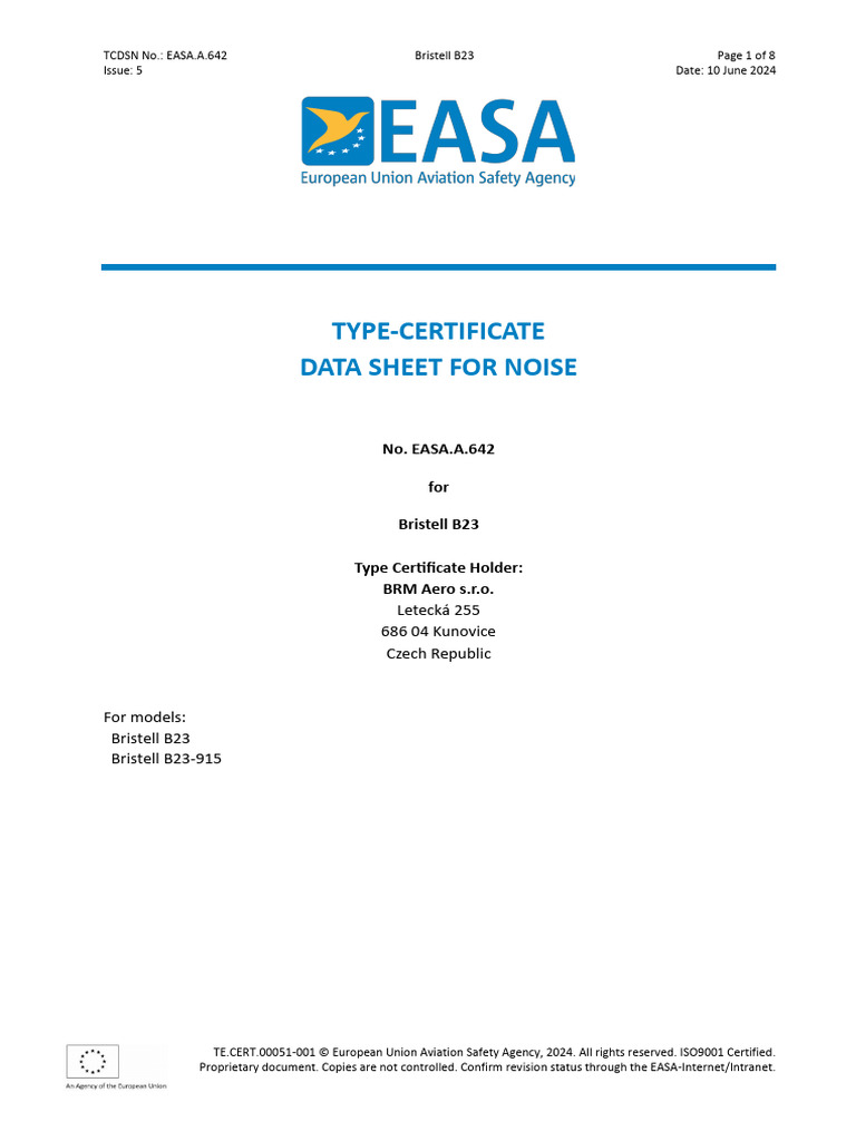 TCDSN EASA.A.642 Issue 05 | PDF