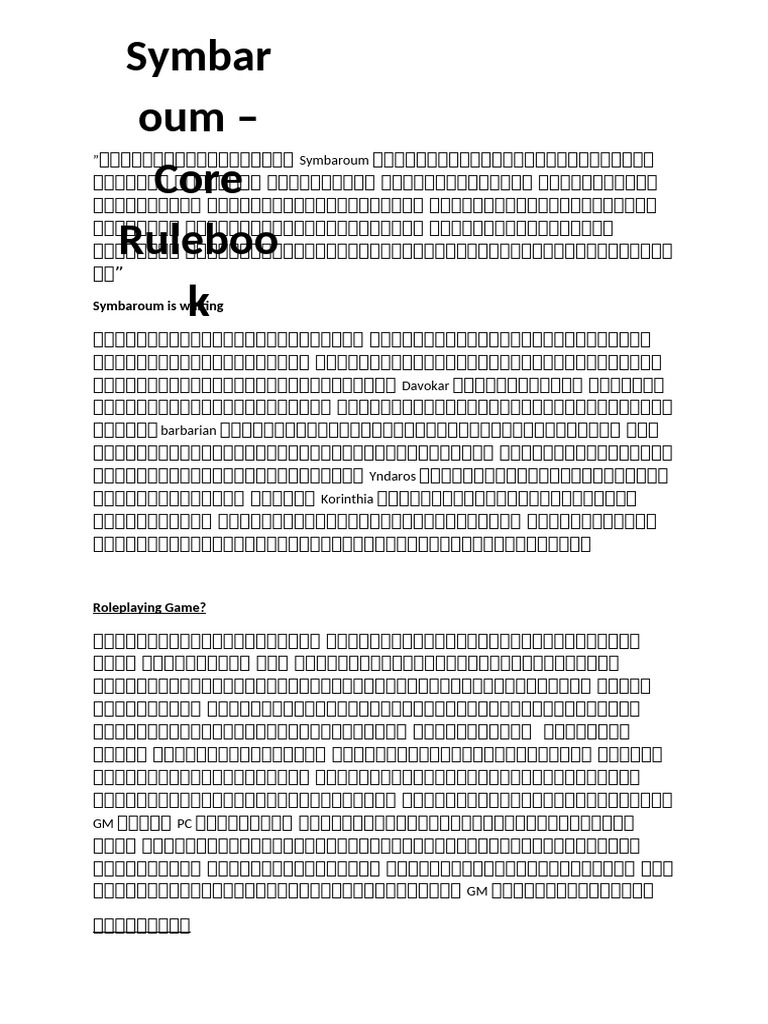 Symbaroum - Core Rulebook Book1 TH Ver | PDF