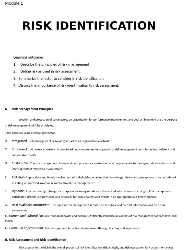 Risk Management As Applied To Safety, Security, and Sanitation | PDF