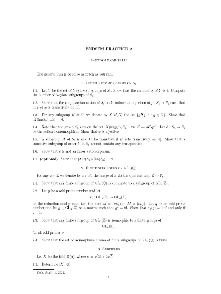 2 Endsem Practice (68179) | PDF