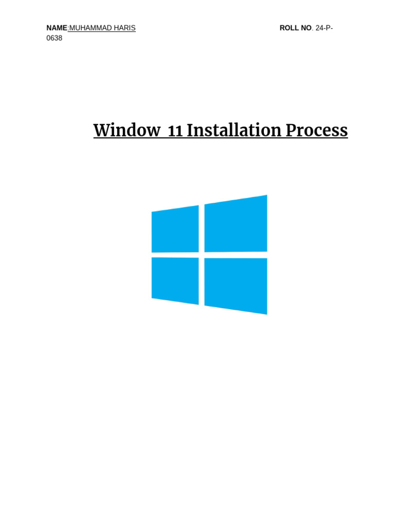 Window 11 Installation Process | PDF