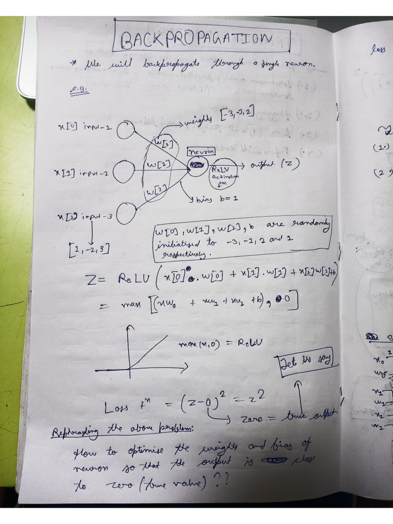 Self Notes Backpropagation | PDF