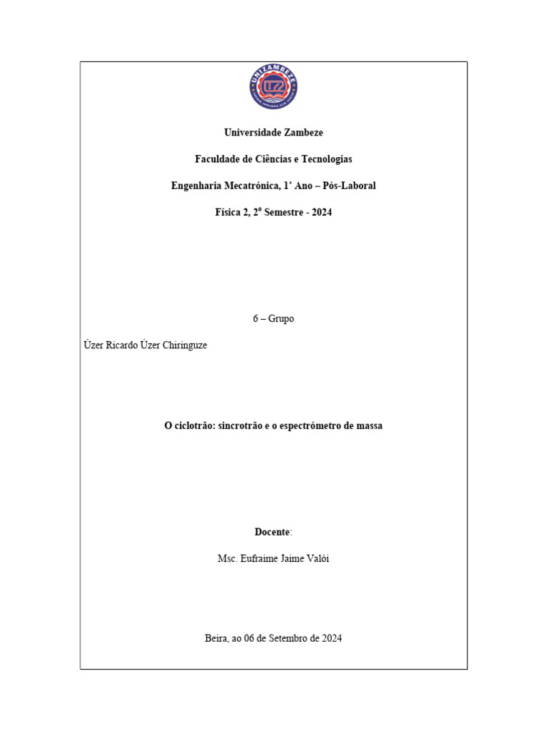 Espetro de Massa Uzer | PDF