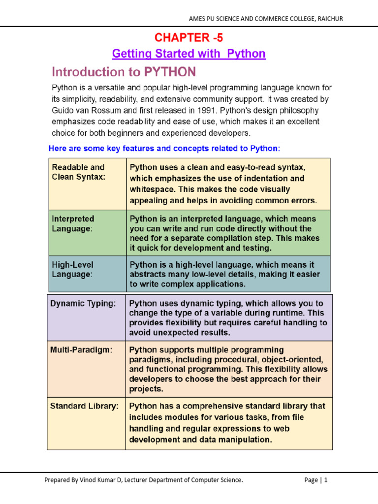 Getting Started With Python | PDF