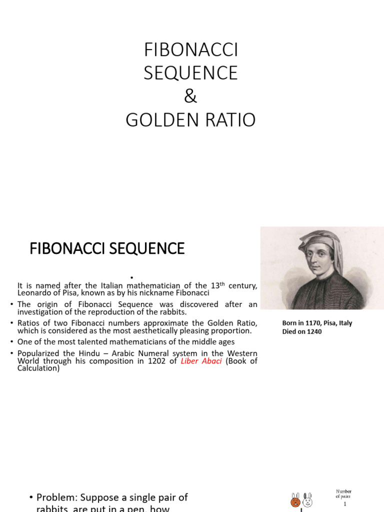 Fibonacci Sequence Golden Ratio | PDF