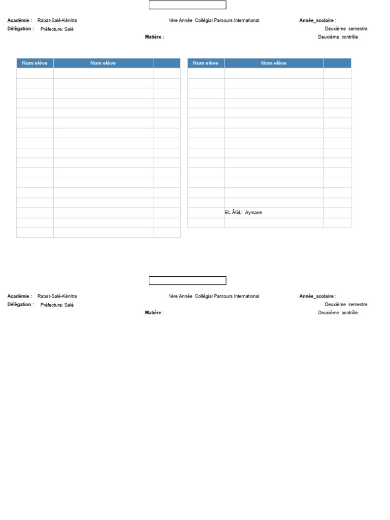 FeuilleSaisieNotes 20240604 | PDF