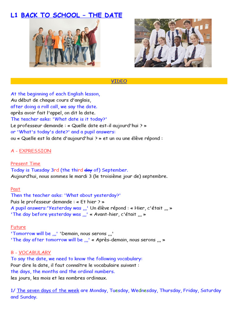 L1 - The Date | PDF