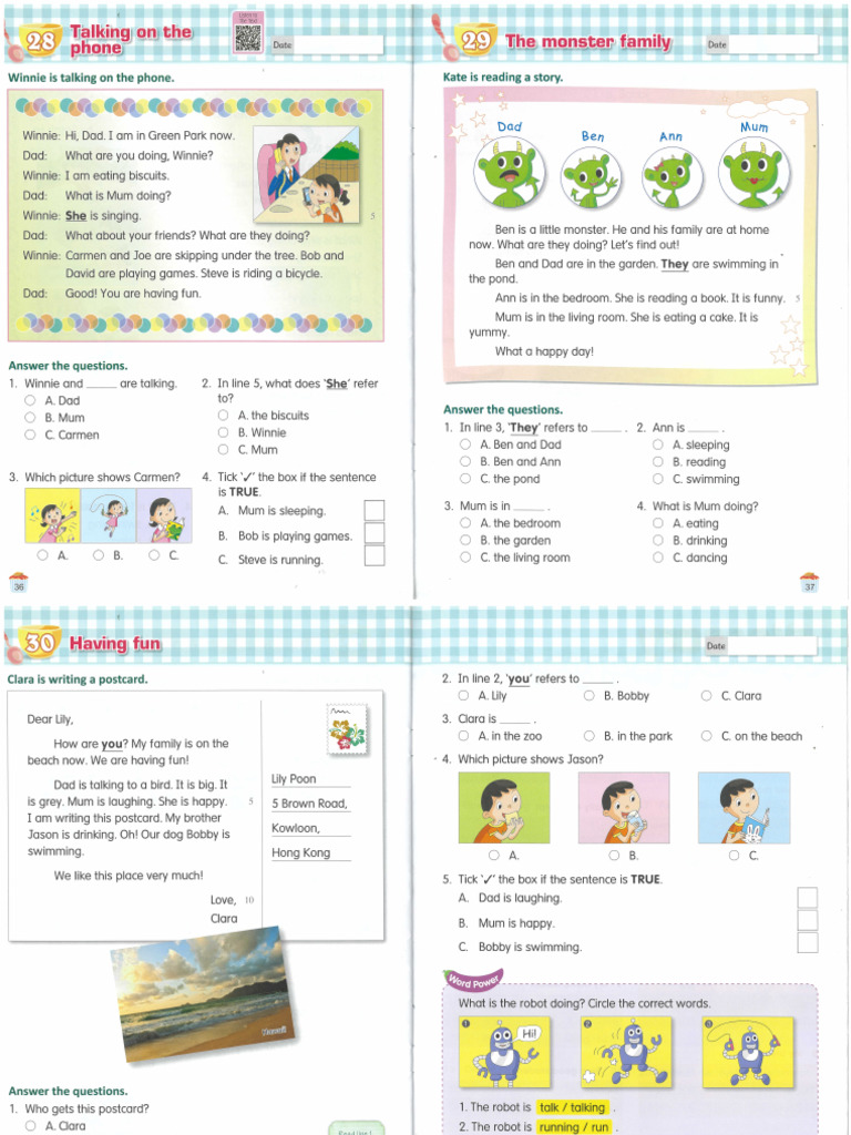 P2英 第3-8週 功課 | PDF