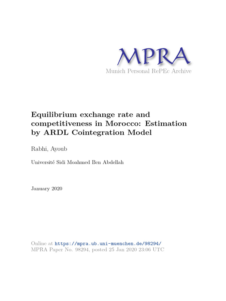 MPRA Paper 98294 | PDF