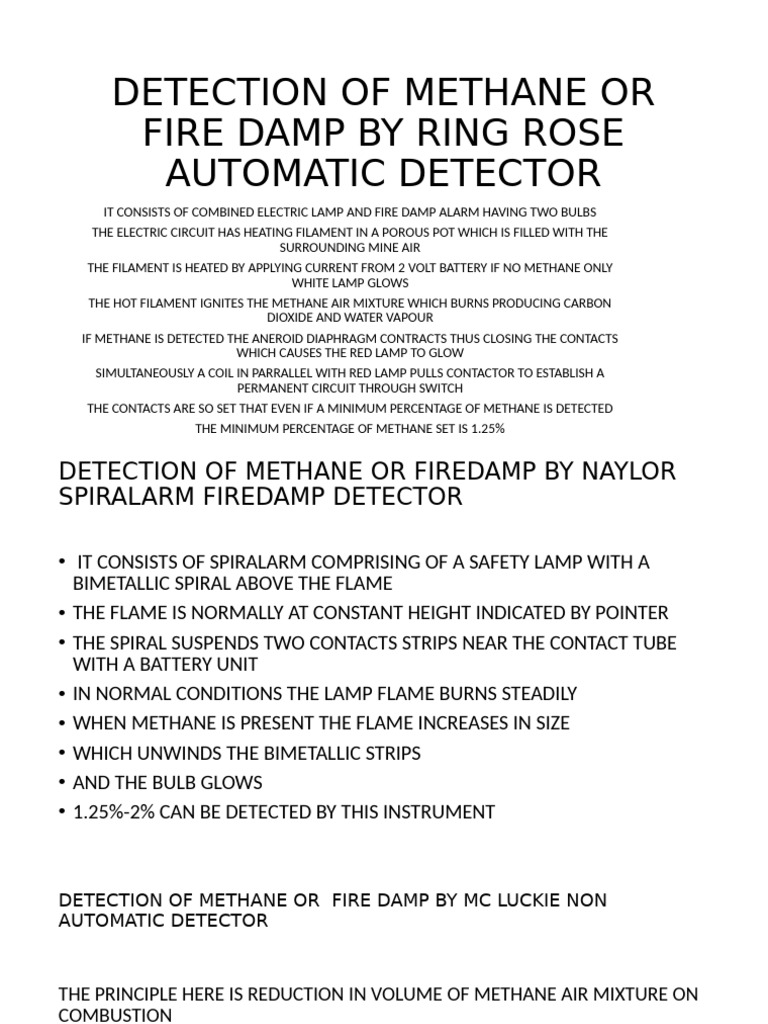 2 Detection of Methane | PDF