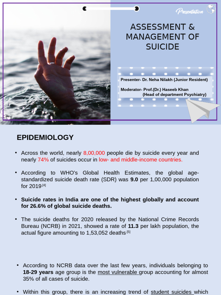 Assessment and Management of Suicide | PDF