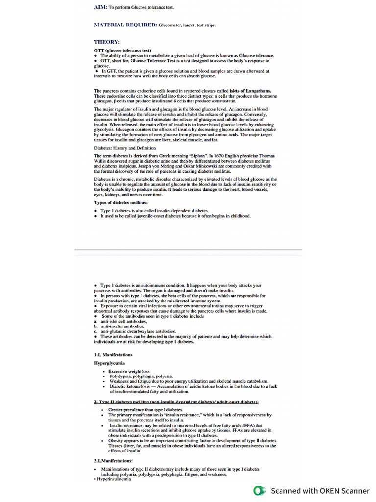 Hormones Glucose Tolerance Test | PDF