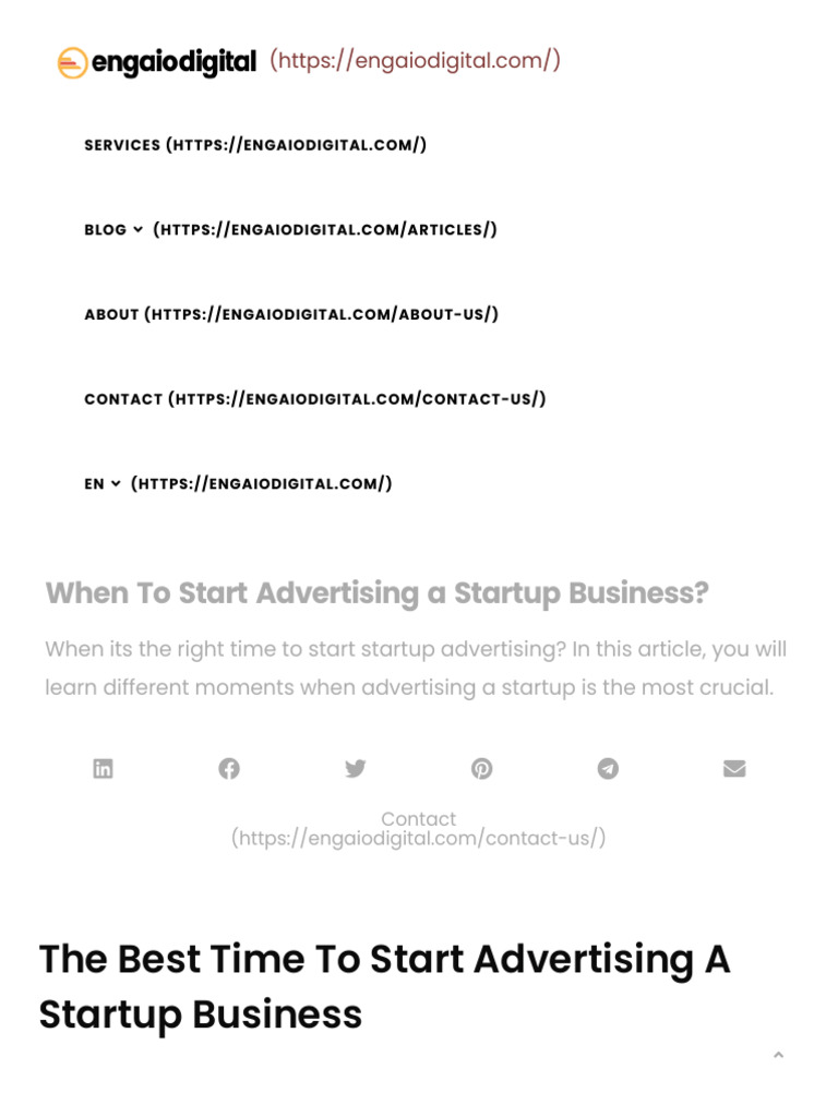 When To Start Advertising | PDF