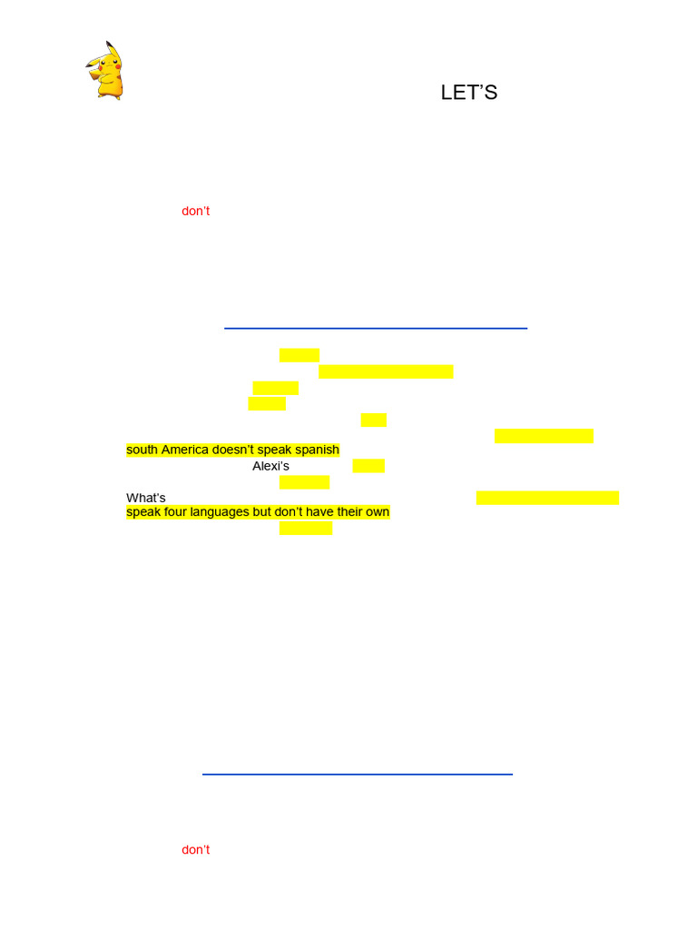 Let's Practice - Lesson 1 | PDF