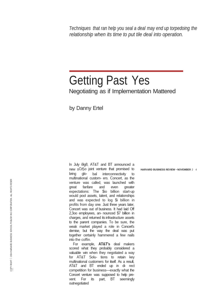 4b. Ertel - 2004 - Getting Past Yes - Unlocked | PDF