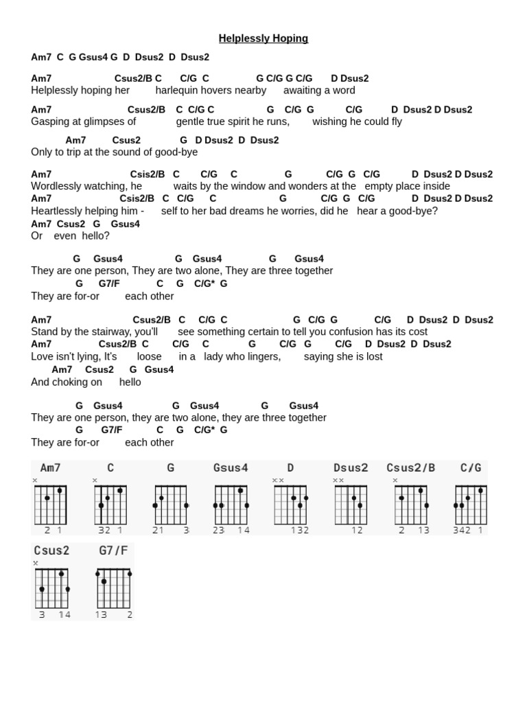 Helplessly Hoping | PDF