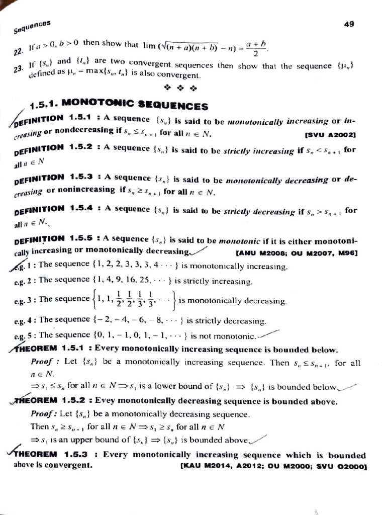 Monotonic Sequences Explained | PDF | Sequence | Teaching Methods ...