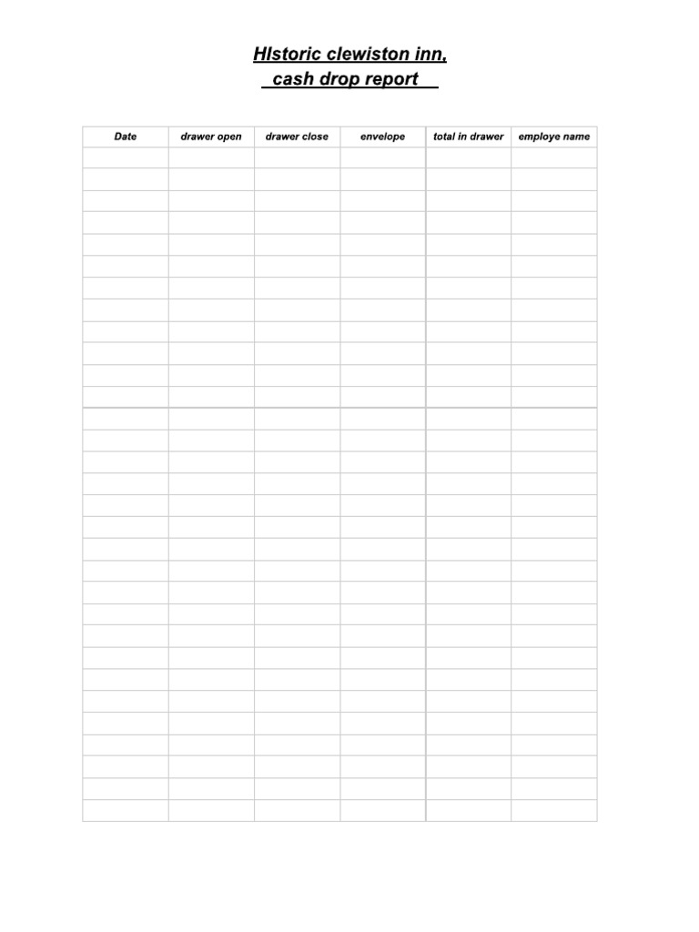 Cash Drop Paper | PDF