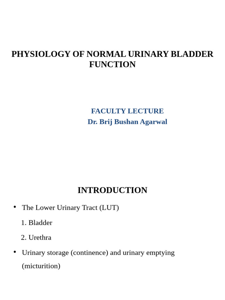 Bladder Physiology and BPH Treatment | PDF | Urination | Self-Improvement