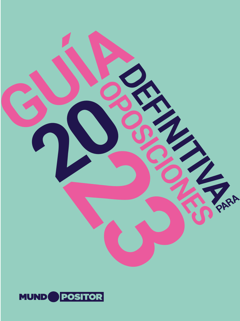 Guia - Opositor - 2023 2 | PDF