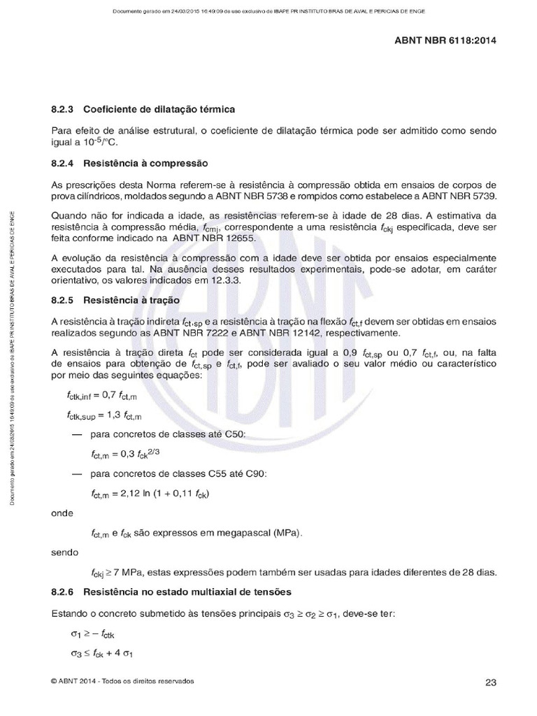 NBR6118 - Projeto de Estruturas de Concreto - Procedimento-3 | PDF