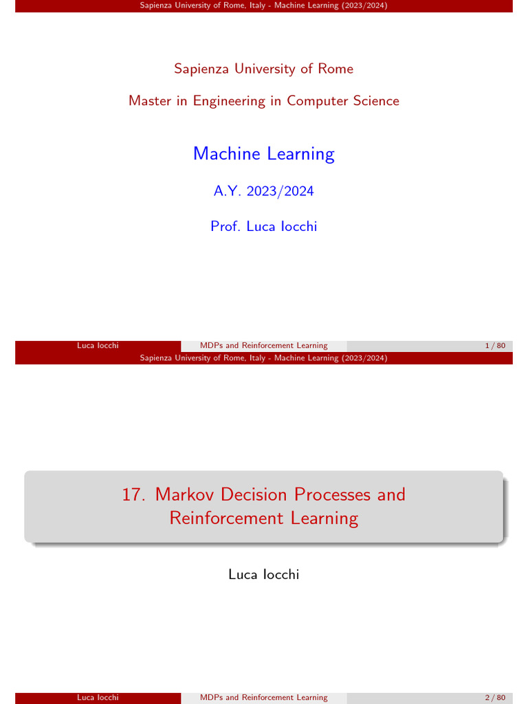 16 MDP RL - 2p | PDF