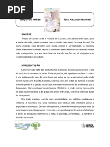 Tempo de Rosas Tania Alexandre Martinelli Sinopse