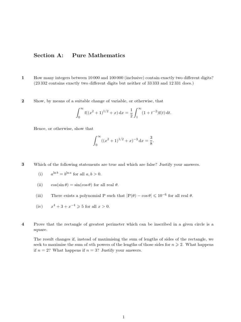 1998 - Paper I | PDF