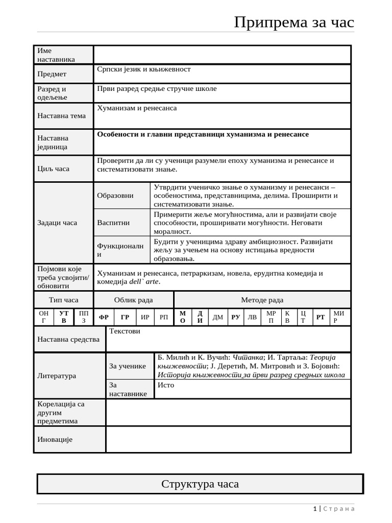 98.priprema, osobenosti i glavni predstavnici renesanse, utvrdjivanje | PDF