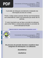 2.6 Planejamento e previsão de estoques