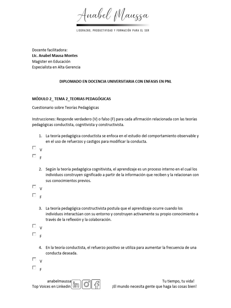Actividad Cuestionario Tema 2 | PDF