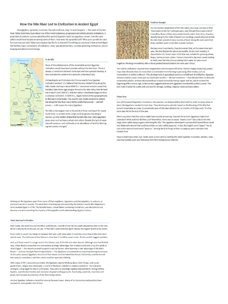 Egyptian Geography Source | PDF