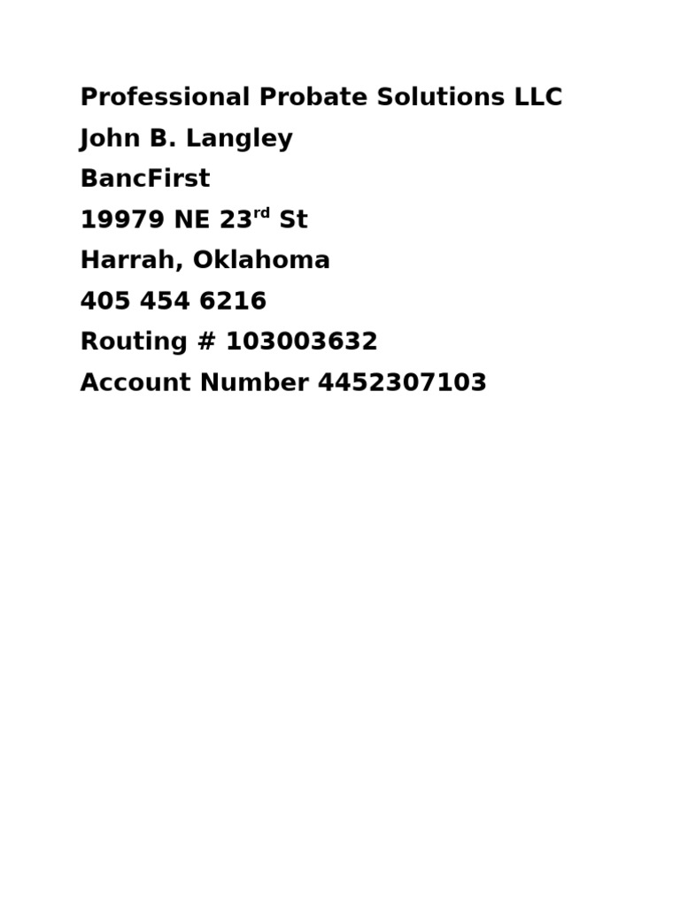 bank-information-for-bancfirst-professional-probate-solutions-pdf