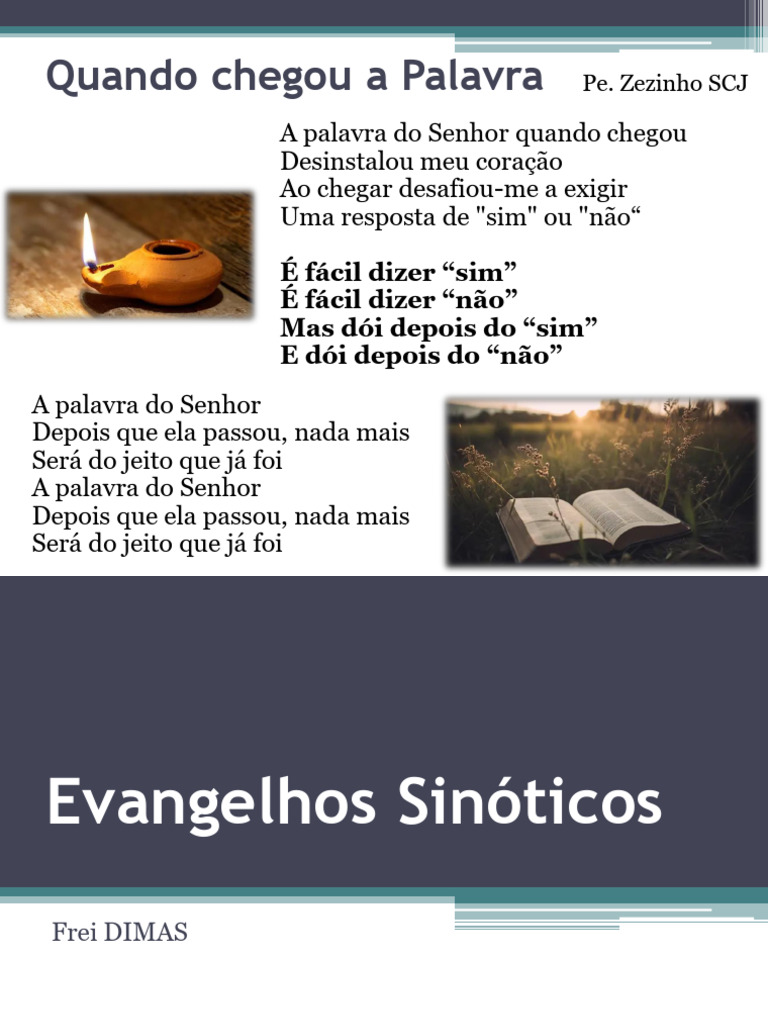 Evangelhos Sinóticos Introdução | PDF