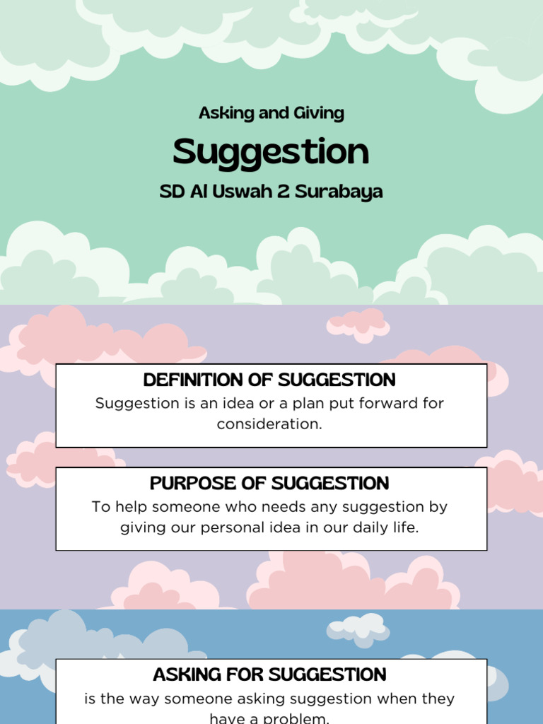 Asking and Giving Suggestion | PDF