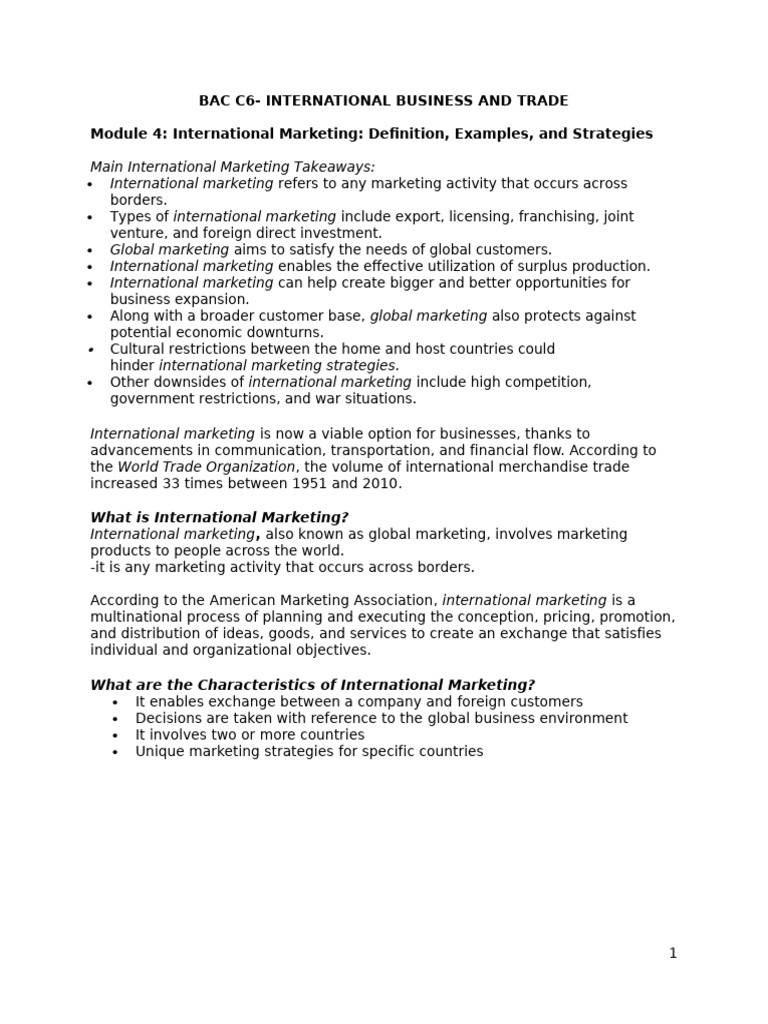 Module 4 BAC C6 | PDF