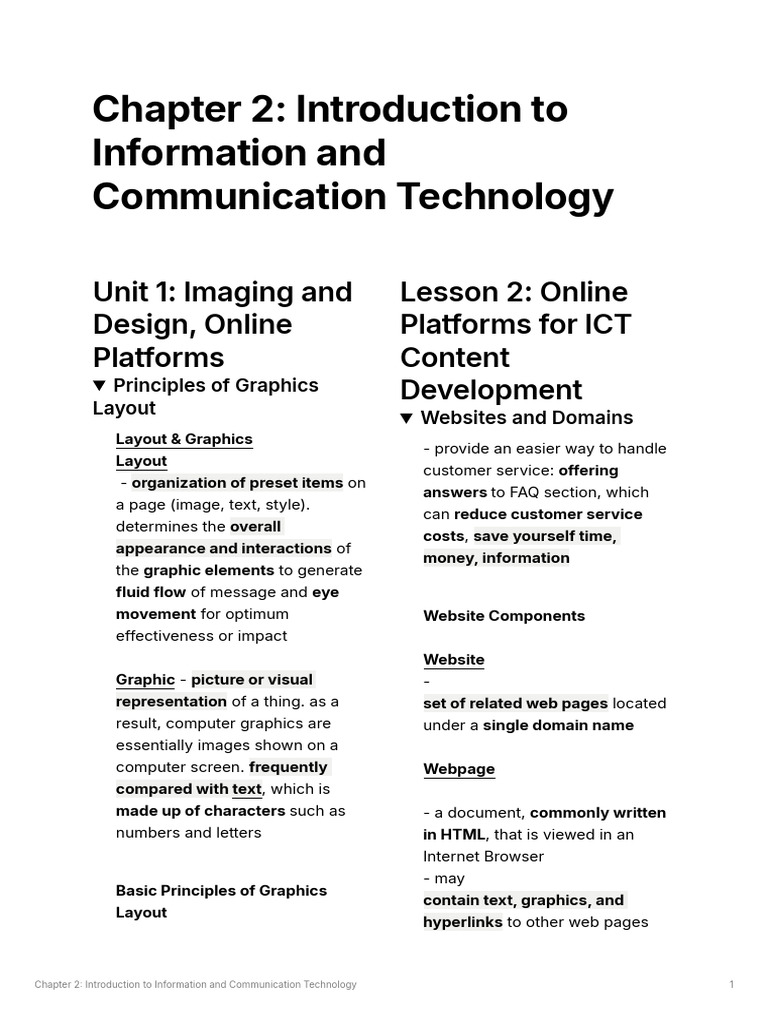 Chapter 2 Introduction To Information and Communication Technology | PDF