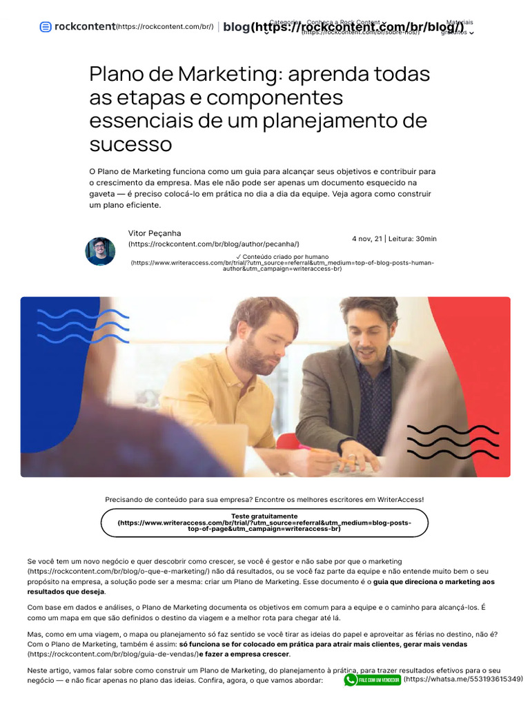 Plano de Marketing - o Guia Completo para Criar o Seu Com Sucesso! | PDF