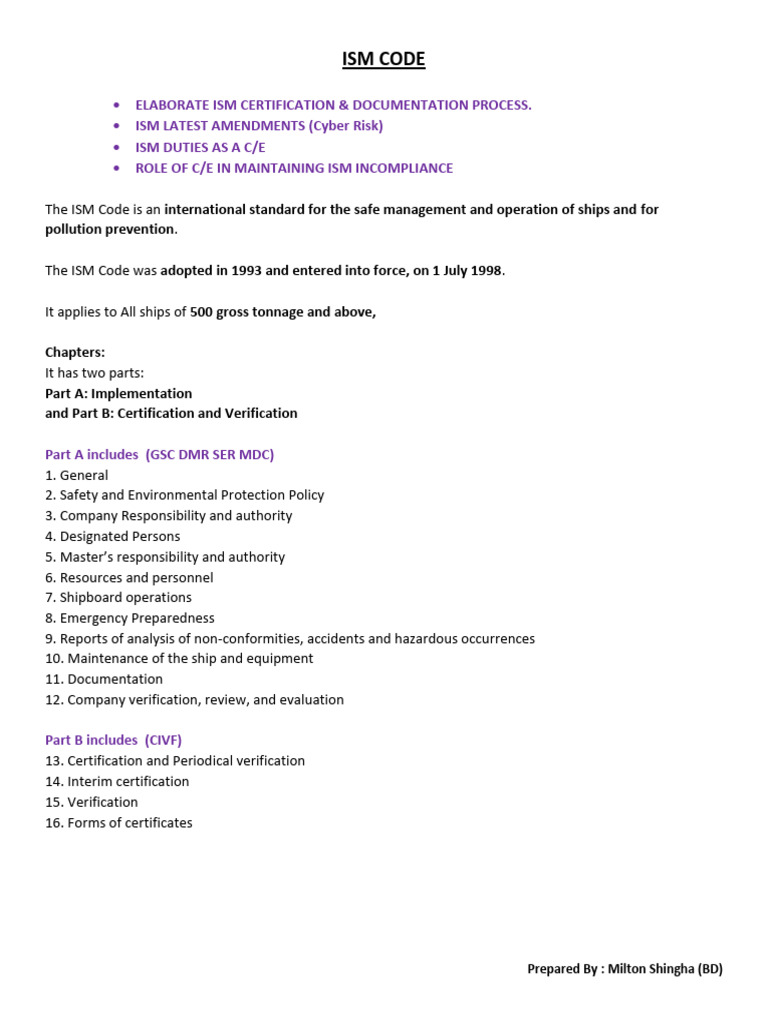 ISM (Milton) | PDF