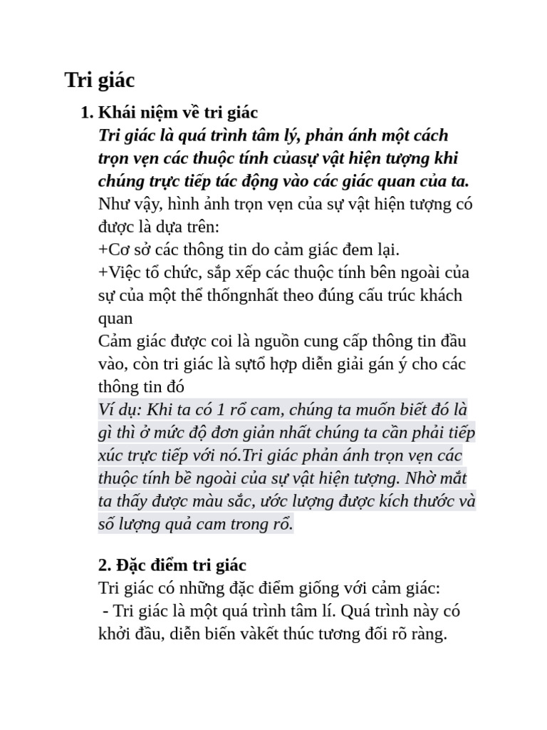 Tri Giác | PDF