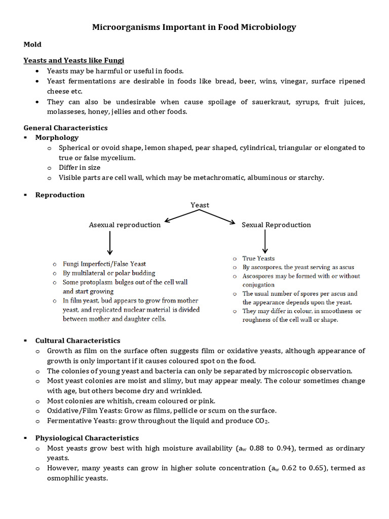 Key Microorganisms in Food Microbiology | PDF | Yeast | Microbiology