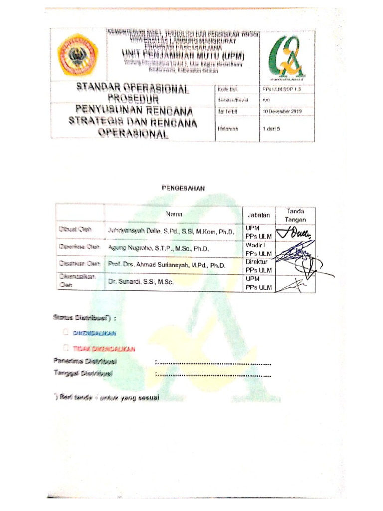 SOP 1.3 Penysunan Renstra Dan Renop | PDF
