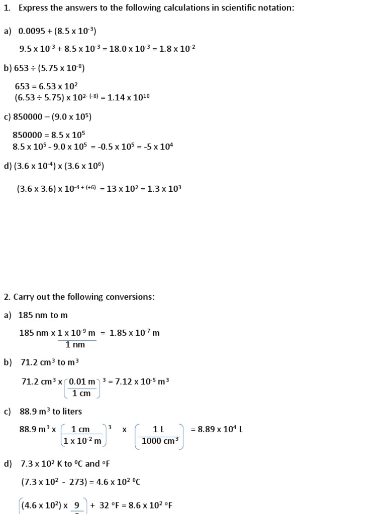 Mole Concept and Scientific Notation Guide | PDF | Mole (Unit) | Molecules