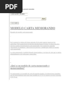 Ejemplo Modelo Carta Memorando