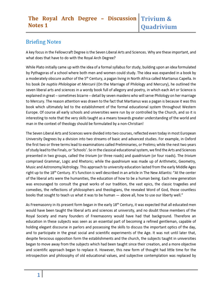 Royal Arch Degree Part 01 | PDF