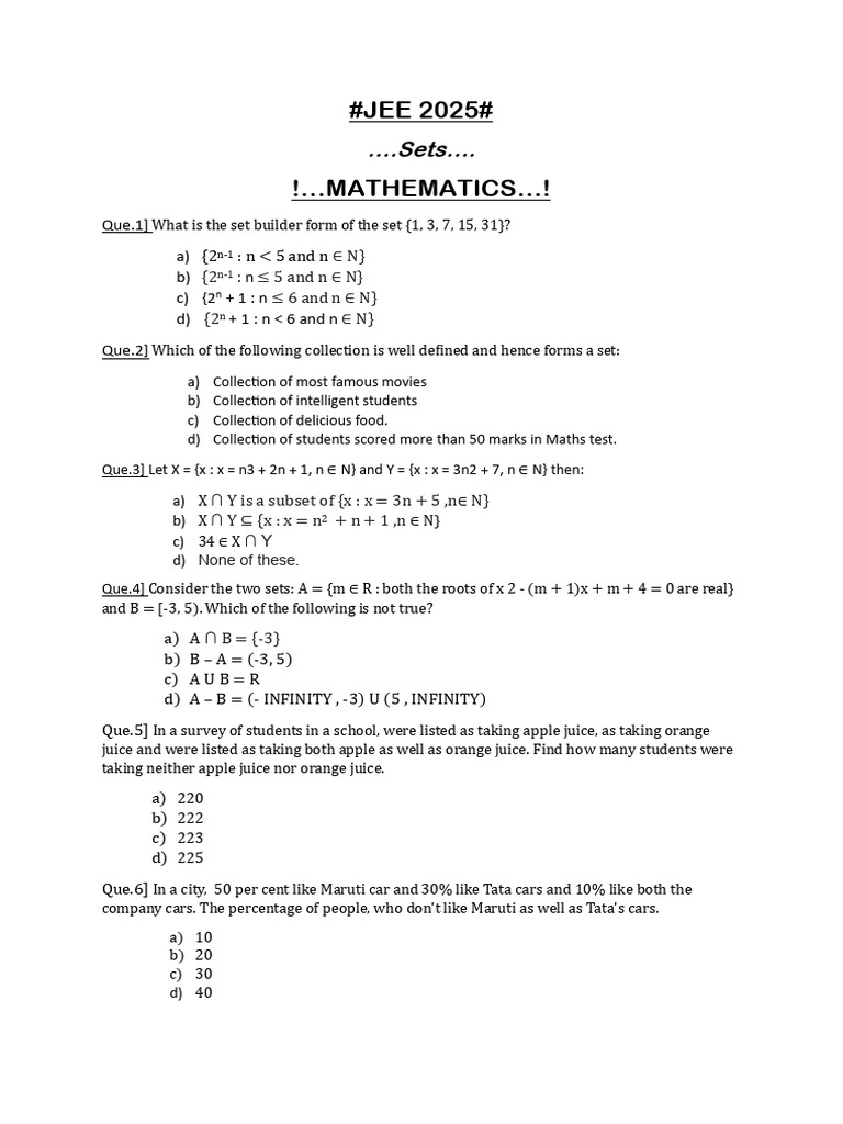 Sets Al in One Dpp-Pages | PDF
