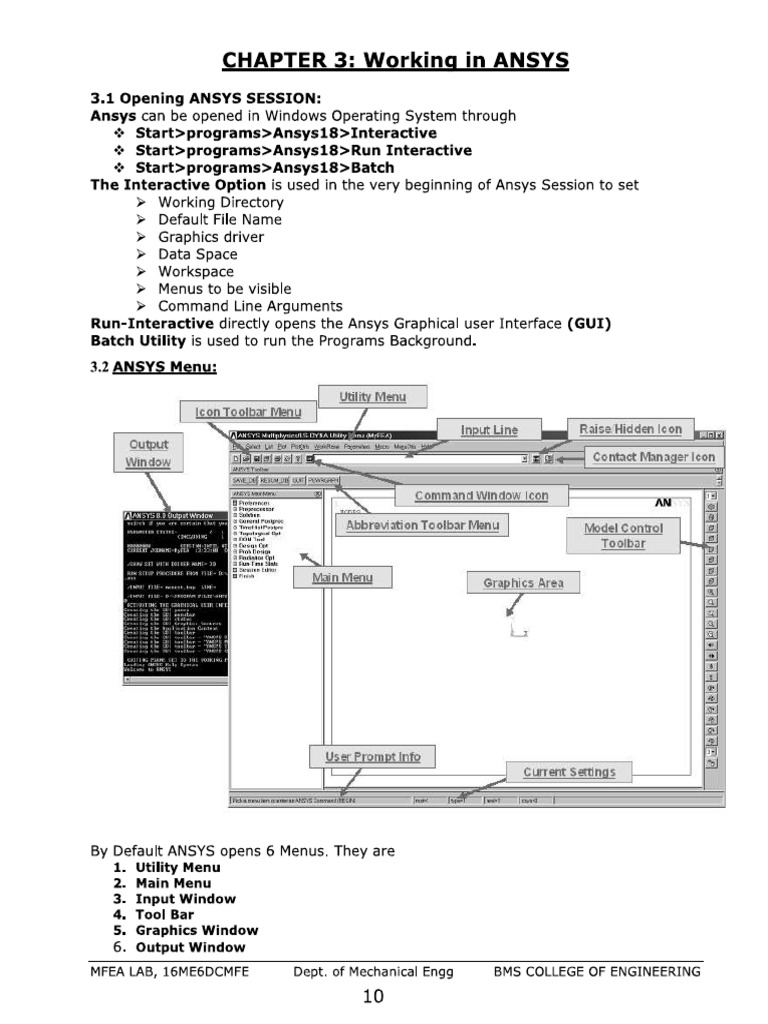 Tuan 1. Working in Ansys | PDF
