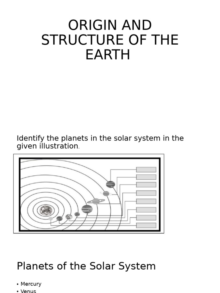 Module 1 Origin and Structure of The Earth | PDF